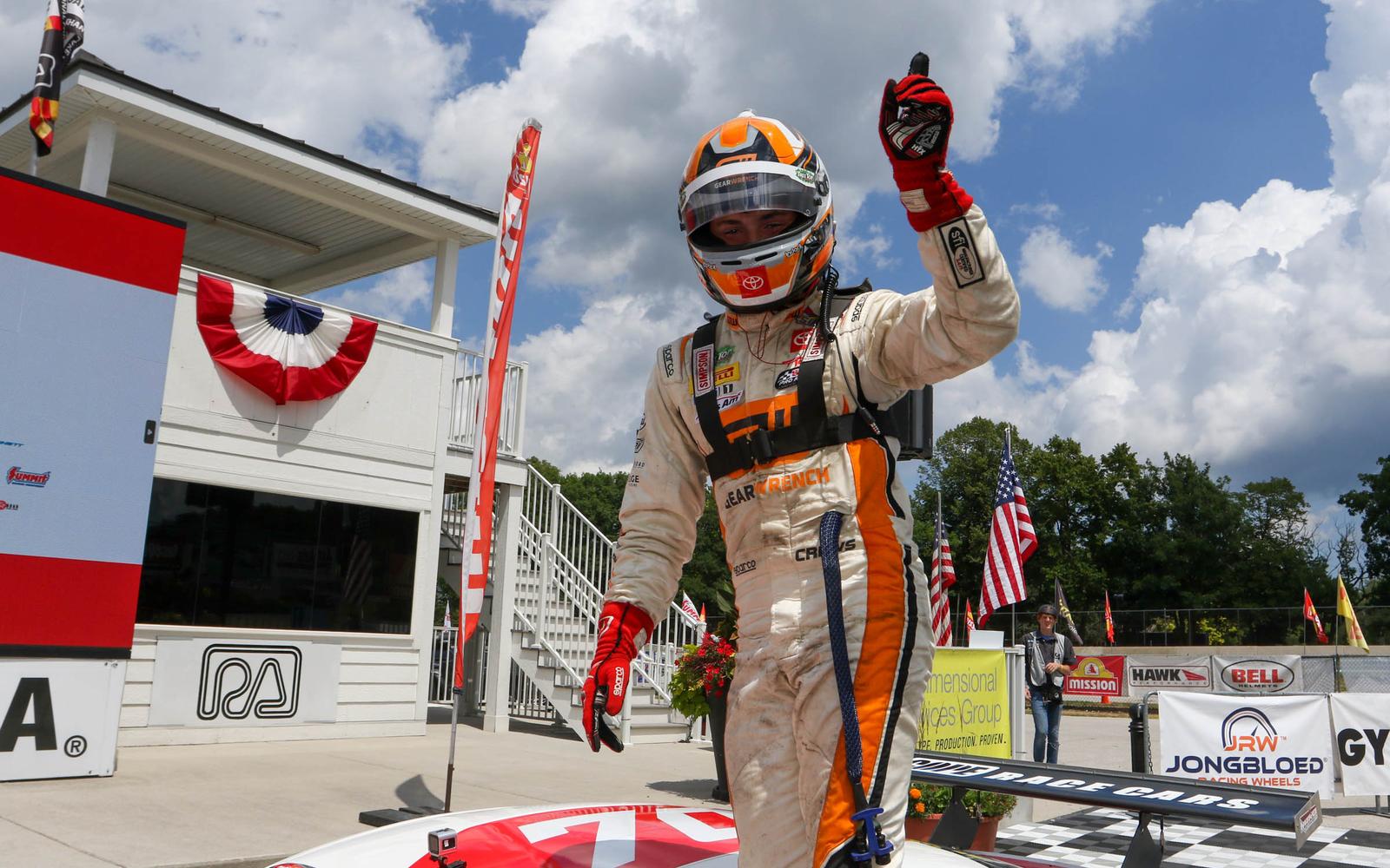 Brent Crews Goes Back-to-Back at Road America, Wins 3-Dimensional Services Group Triple Track Challenge